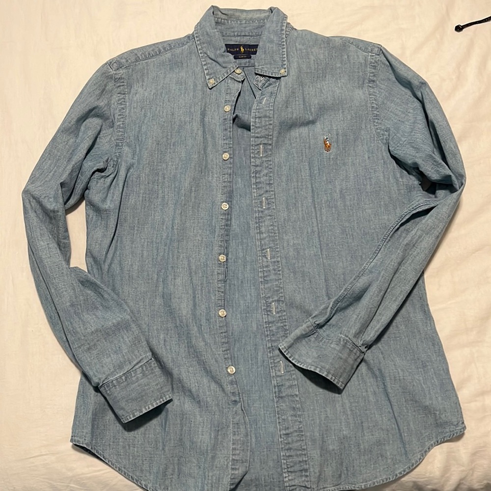 Mens Ralph Lauren denim button down size M